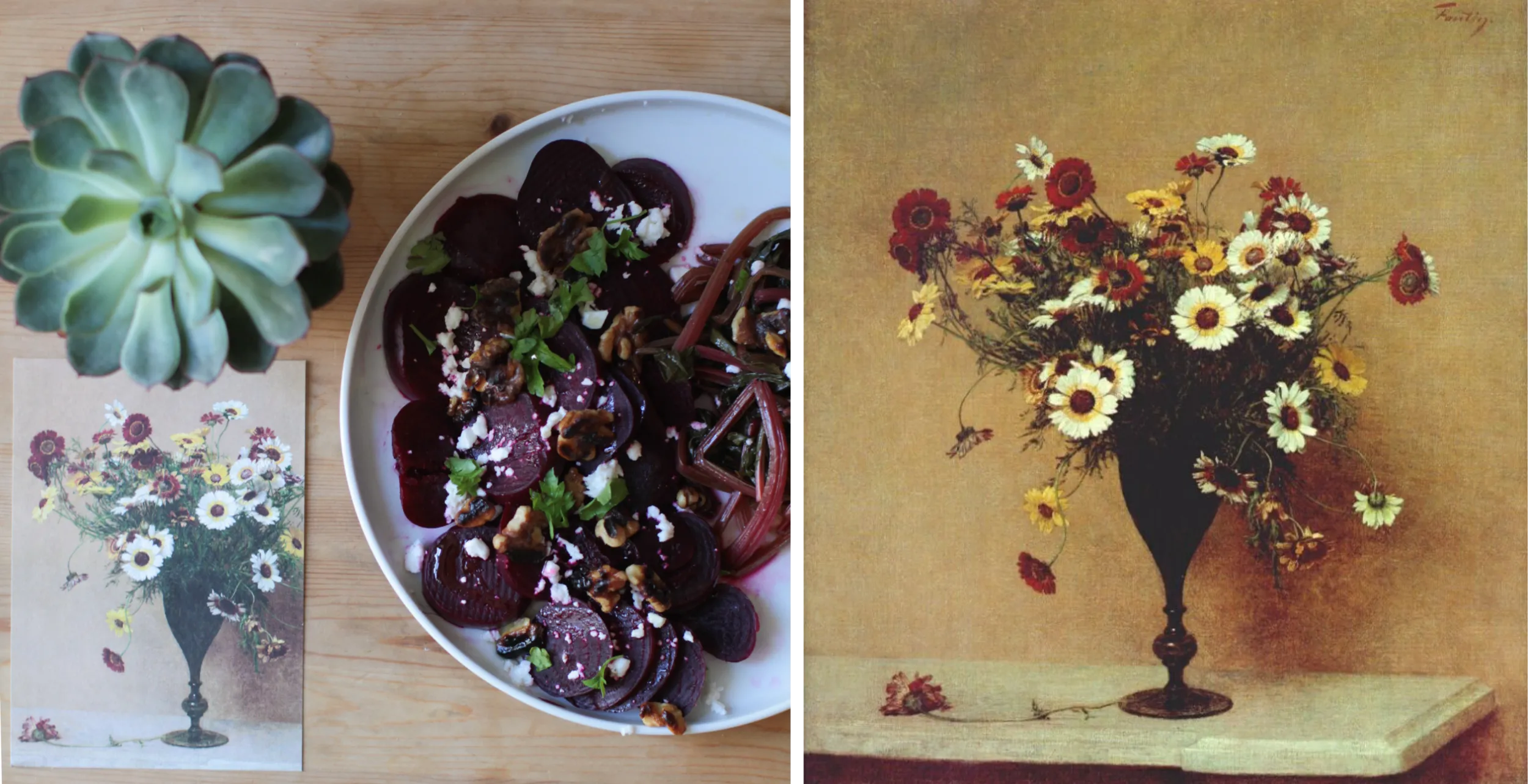 Beets with Goat Cheese & Toasted Walnuts