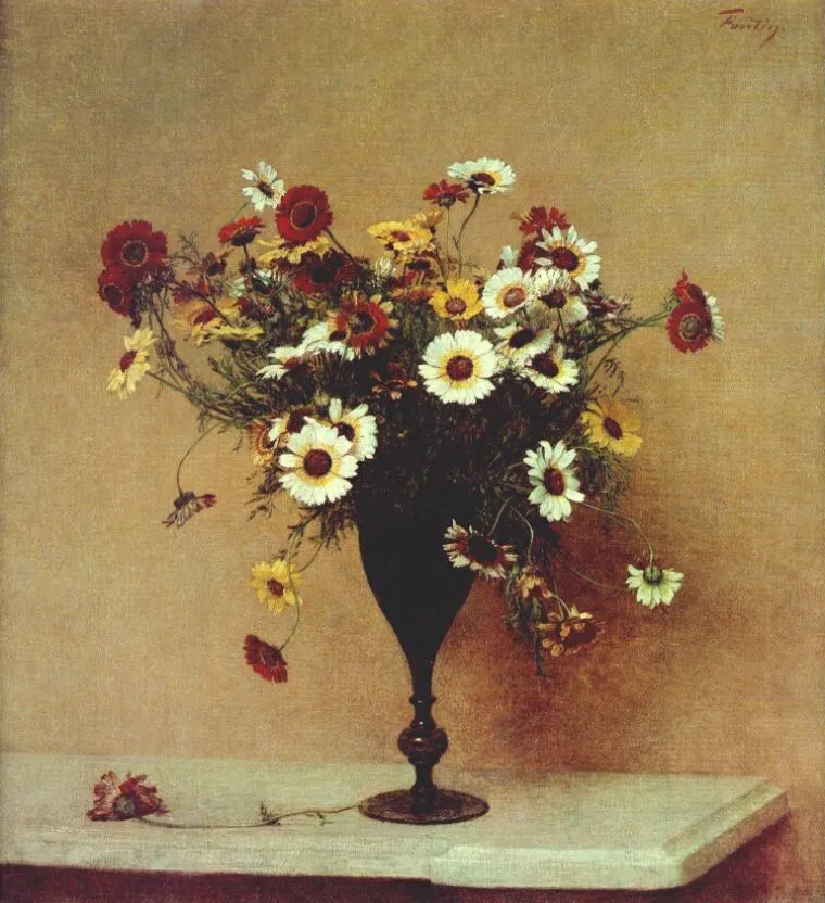 Chrysanthemums    Henri Fantin-Latour, c. 1889, oil on canvas